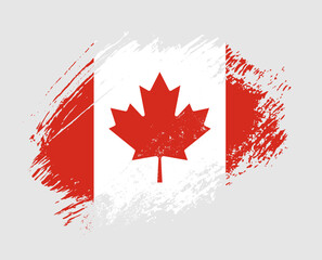Shiny sparkle brush flag of Canada country with stroke glitter effect