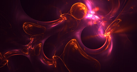 Fototapeta 3D rendering abstract colorful fractal light background obraz
