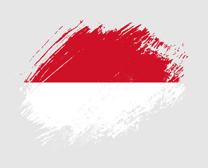 Shiny sparkle brush flag of Monaco country with stroke glitter effect