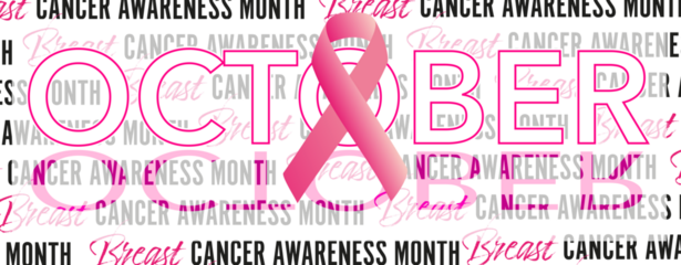 Breast cancer awareness month banner for social media or poster. Pink for October