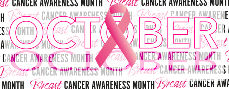 Breast cancer awareness month banner for social media or poster. Pink for October