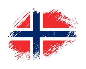 Shiny sparkle brush flag of Norway country with stroke glitter effect