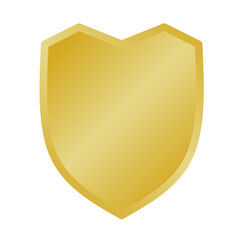 gold shield icon isolated
