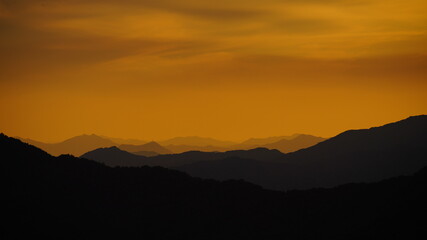 Fototapeta premium Sunset scenery of Mt. Gibaek in South Korea