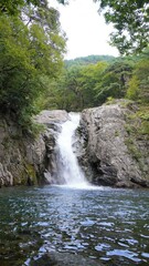 Fototapeta na wymiar Yongchu Falls in Hamyang, South Korea