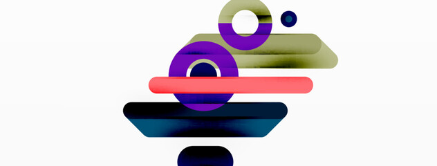 Lines geometric background. Stripes and rings composition business template for wallpaper, banner, background or landing