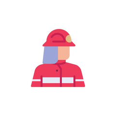 Fireman avatar flat icon