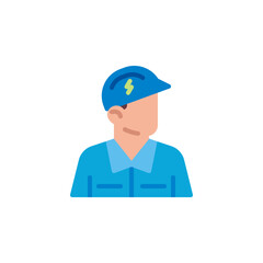 Electrician avatar flat icon