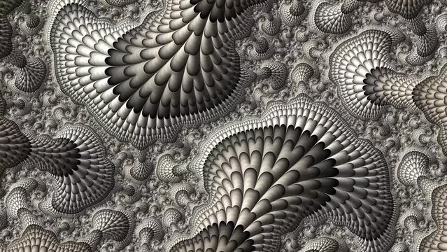 Fractal sequence patterns 3D. 4k Abstract multicolored motion graphics background. Or for yoga, clubs, shows, mandala, fractal animation. Beautiful bright ornament.