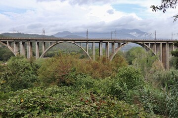 San Severino - Arcate del nuovo ponte ferroviario sul Mingardo