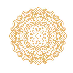 Golden mandala floral pattern
