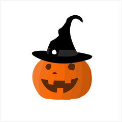 halloween pumpkin with hat