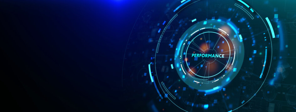 Performance indicator business finance concept. Business, Technology, Internet and network concept. 3d illustration