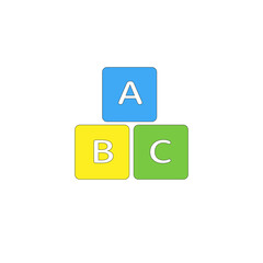 Blocks with ABC letters