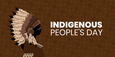 indigenous peoples day, International Day of the World's Indigenous People, vector illustration
