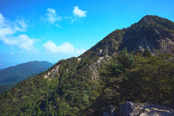 鈴鹿山脈　鎌ヶ岳の登山道からの眺め