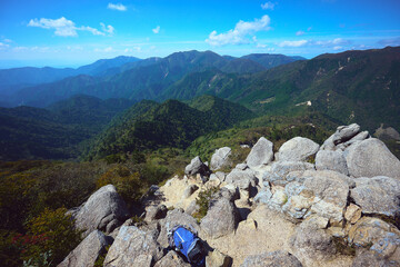 鈴鹿山脈　鎌ヶ岳の山頂からの眺め