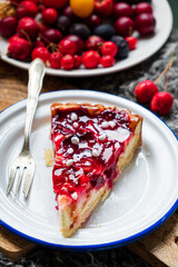 plum cake with tea, autumn days