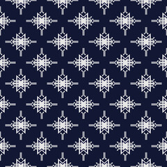 Geometric ethnic pattern seamless traditional Design for background, carpet, wallpaper, wrapping, Batik, fabric, Vector illustration embroidery style.