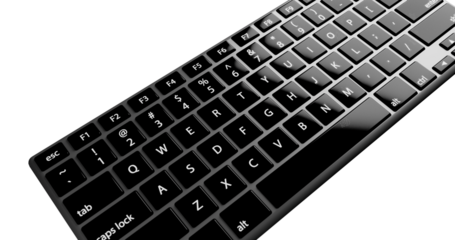 computer keyboard isolated on white