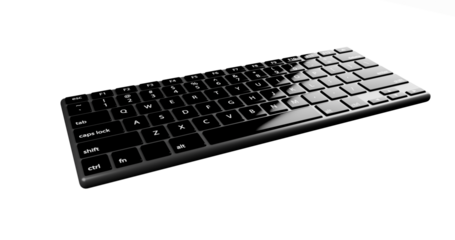computer keyboard isolated on white