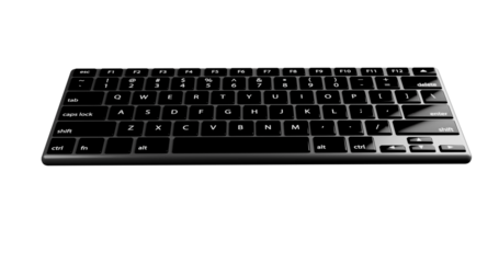 computer keyboard isolated on white
