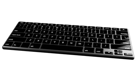computer keyboard isolated on white