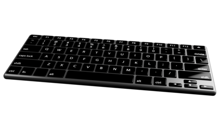 computer keyboard isolated on white