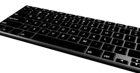 computer keyboard isolated on white