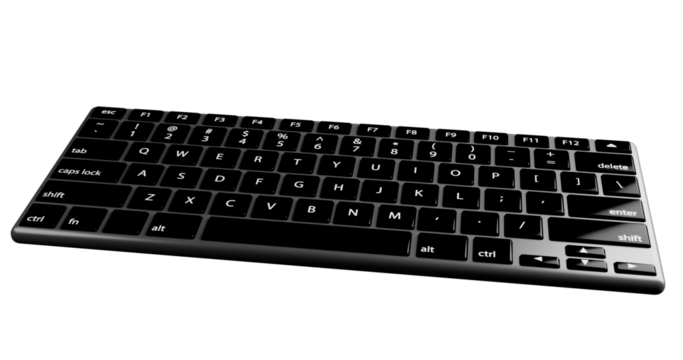 computer keyboard isolated on white