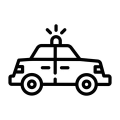 Check this outline icon of police car 