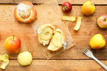 gebackener Apfel Apfeltasche selber machen