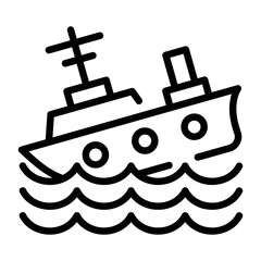 Check this line icon of water disaster