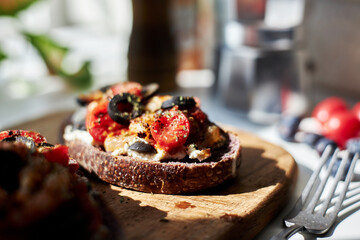 healthy and delicious toast for breakfast