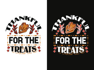 thankful for the treats - thanksgiving day quotes design .