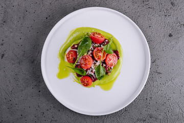 Veal tartare with parmesan and tomatoes