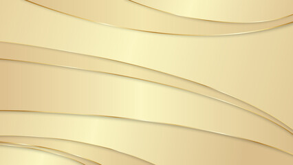 抽象的な金の曲線の背景ベクターイラスト