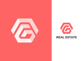 Real Estate Logo, G building logo