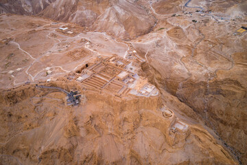 Masada. The ancient fortification in the Southern District of Israel. Masada National Park in the...