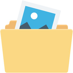 Picture Folder Vector Icon 