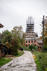 fragments of the ancient Kremlin and the white stone cathedral of Rostov the Great