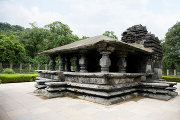 Mahadeva Temple, (Tambdi Surla) a 12th-century Shaivite temple built in the Kadamba style from basalt. Near Bhagwan Mahaveer Wildlife Sanctury, Sanguem, Surla, Goa