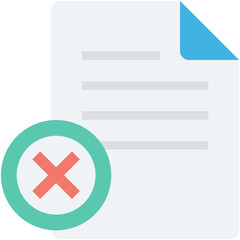 Cancel File Vector Icon 