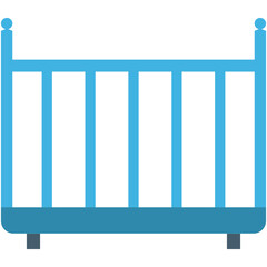 Baby Crib Vector Icon 