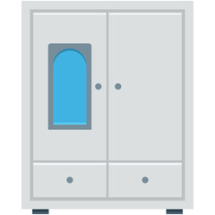 Safe Almirah Vector Icon 