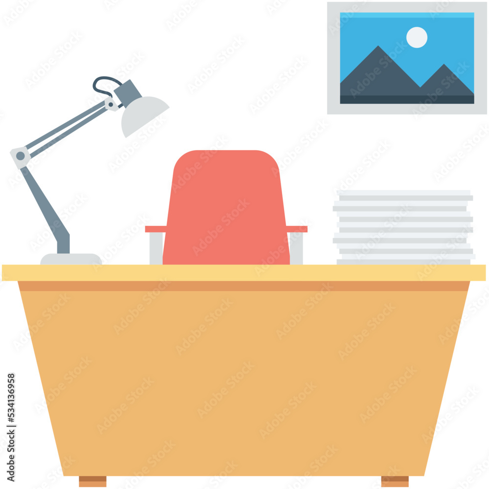 Poster Workstation Vector Icon 