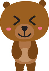 Bear Shy Cartoon Clipart