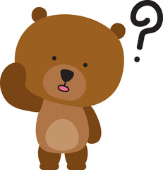 Bear Wondering Cartoon Clipart