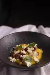 banush on a light woven background, the concept of healthy food