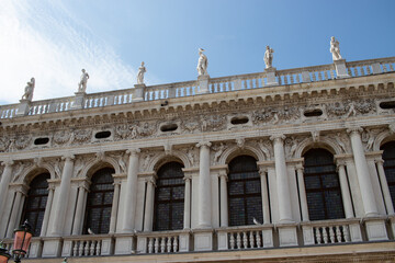 Fototapeta na wymiar San Marco square facade view, Venice, Italy 